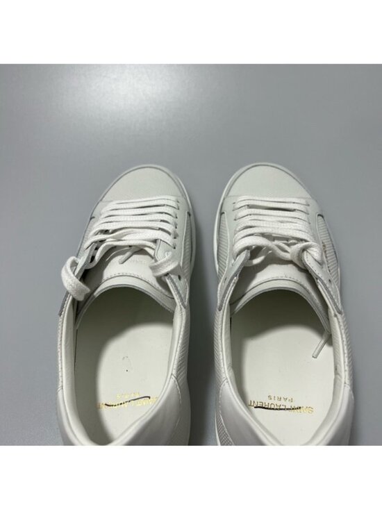 Saint Laurent Court Classic Perforated Leather Sneakers White Men’s EU 41/US 8